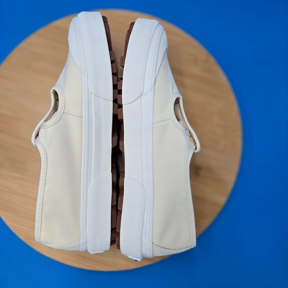 Vans Mary Jane Canvas Sneakers Cream White Buckle Low Top Women's Size 8 NWOB - Picture 5 of 8